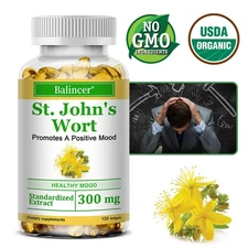 St.John's Wort Promotes A Positive Mood Supports Calm Relaxation 120 Capsules