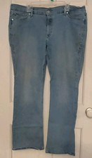 Levi Strauss  Co. Bootcut Jeans Light Blue Floral Embroidered Button Zip Women