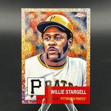 Willie Stargell 2022 Topps Chrome Platinum Rose Gold Mini-Diamond Refractor /75