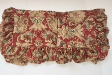 SET 2 Ralph Lauren Cotton JARDINIERE EURO Pillow RED GOLD SHAM Paisley Ruffles