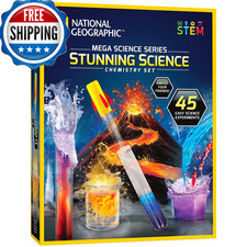 National Geographic Stunning Chemistry Set - Mega Science Kit 45 Easy