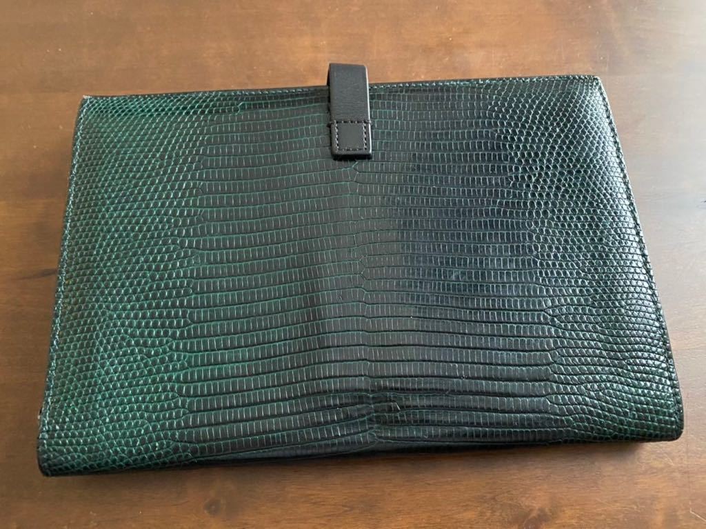 CELINE Strap Large Multi-Function Lizard Bifold W… - image 3