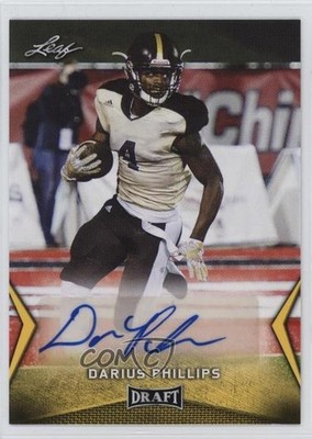 2018 Leaf Draft Gold Darius Phillips #BA-DP2 Auto 6k2