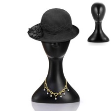 Professional Plastic Mannequin Head, 16 Inch Model Wig Head Stand with Neck f...