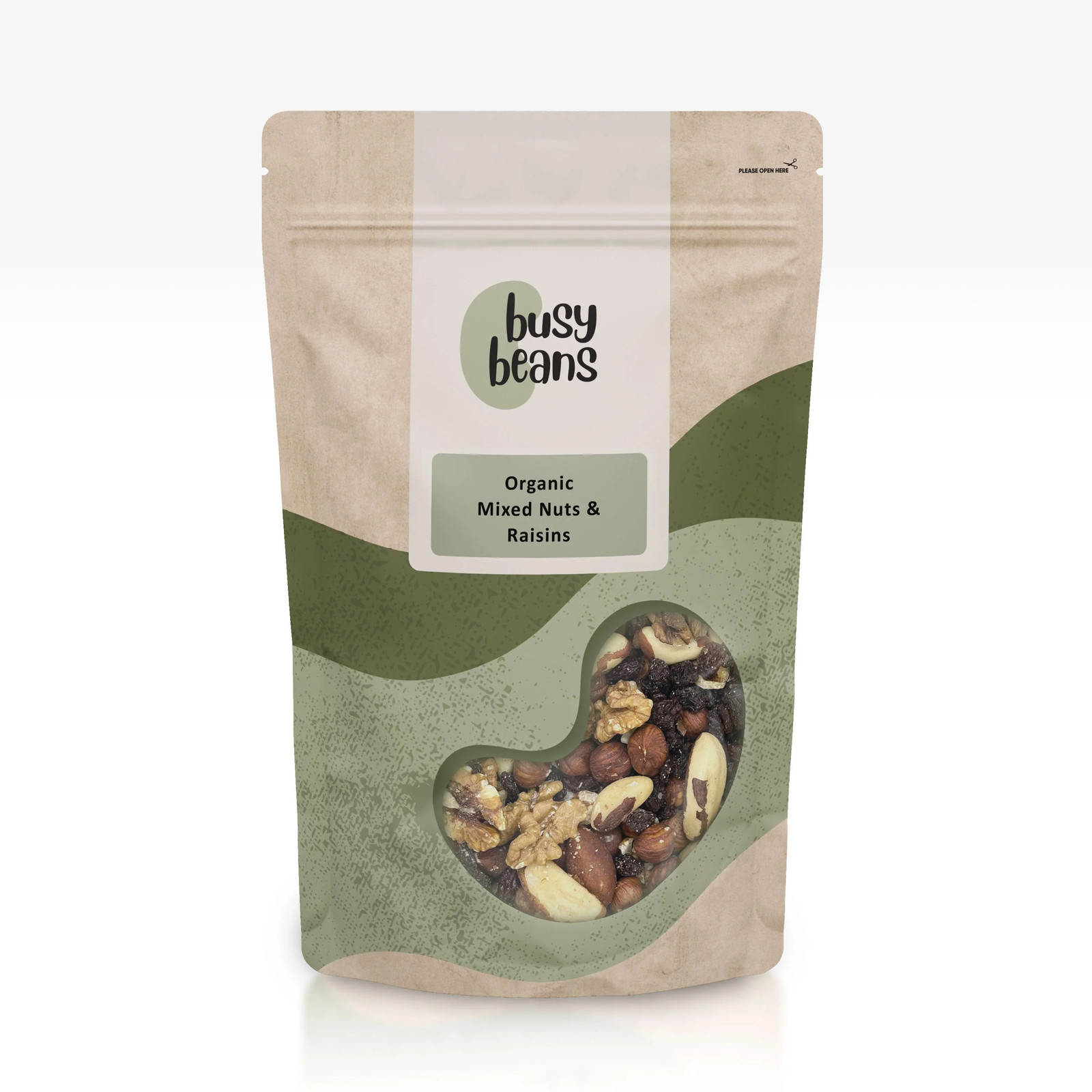 Organic Mixed Nuts & Raisins - Certified Organic - by Busy Beans Organic (1kg)