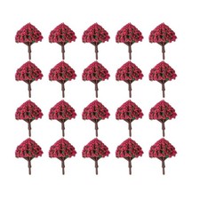 Dynamic and Realistic Miniature Pink Flower Trees for Scene Layout (20Pcs Set)