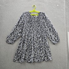 Old Navy Women Dress XL Navy Floral A-Line Casual Dress Cottagecore Relaxed