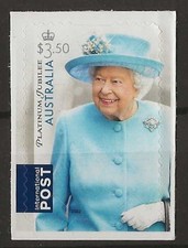 Australia 2022 - $3.50 Queen Elizabeth II Platinum Jubilee Self Adhesive MNH1