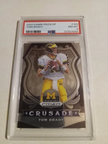 2020 Panini Prizm Tom Brady Crusade PSA 8