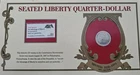 1854 Seated Liberty Quarter With Arrows And Stamp