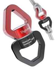 Swivel Hook for Swing,Aluminium Alloy 35KN, Swing Swivel Black Red-1 Pack