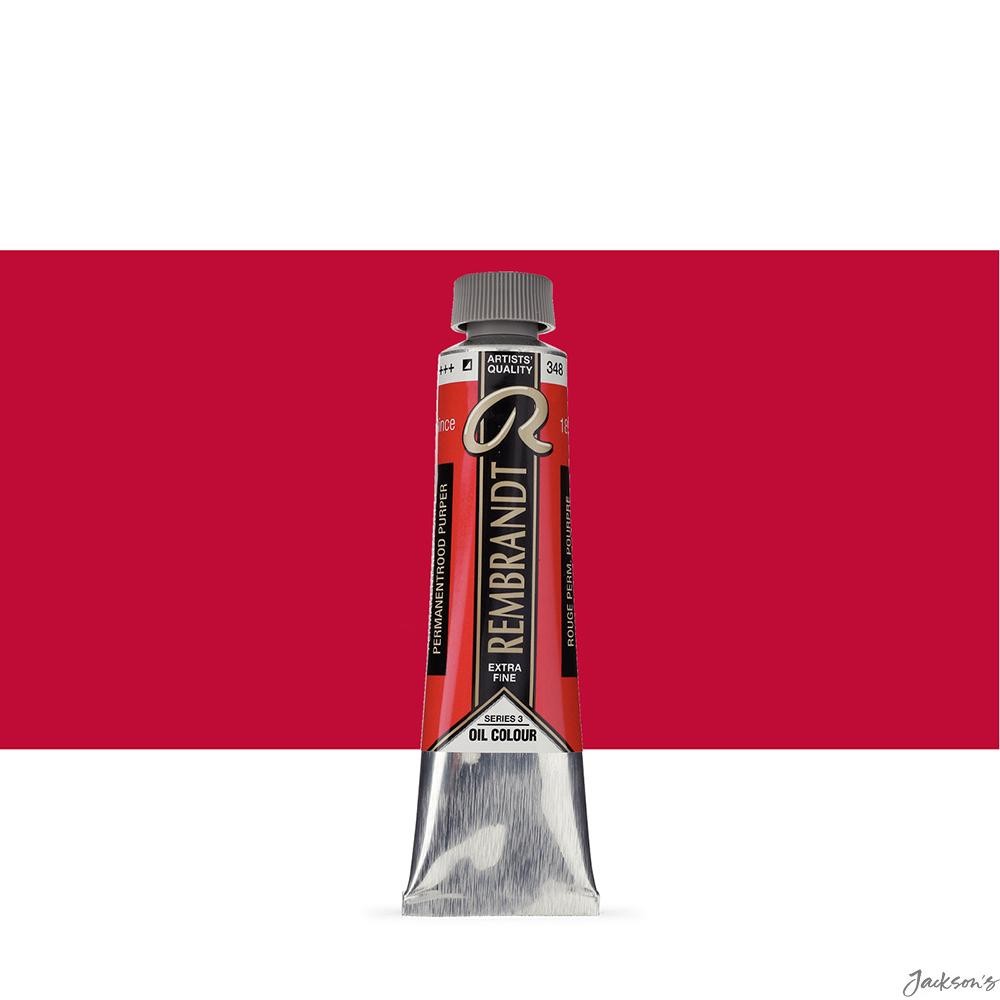 Royal Talens Rembrandt Oil Paint Tube PR264 PW6 40ml Permanent Red Purple