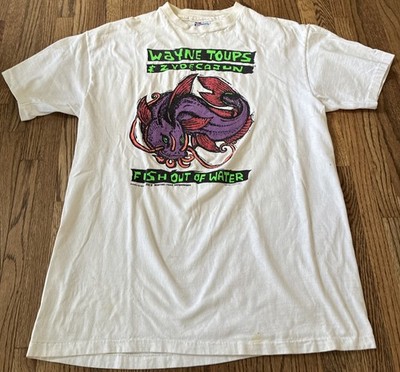 Vintage 90's Wayne Toups Zydecajun Fish Out Of Water Band T-Shirt