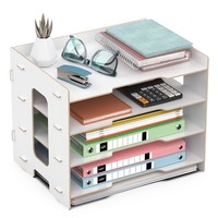 BüRo Aktenablage Schreibtisch Organizer A4 Dokumentenablage Papierablage 4-Fach