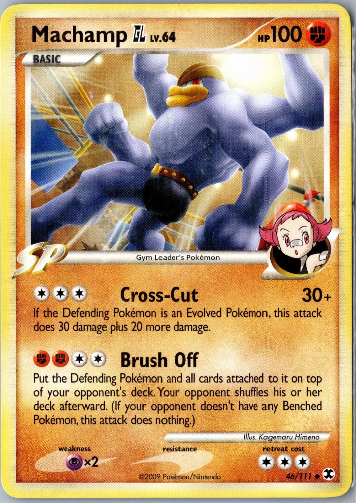 Pokemon Card - Machamp GL Rising Rivals 46/111 2009 Uncommon Moderately Played