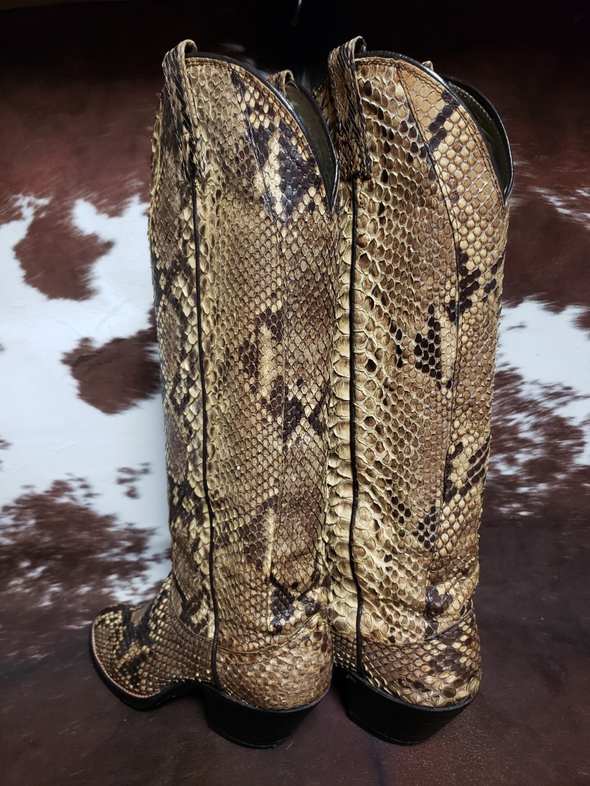 Dan Post Vintage Full Cut Python Snake Western Co… - image 5