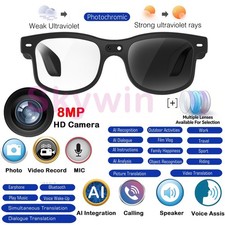 2026 Classic AI Smart Glasses 8MP Camera Waterproof Bluetooth Call Playing