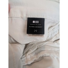 Flying Monkey White Skinny Jeans Size 29 Made in USA Stretch Denim