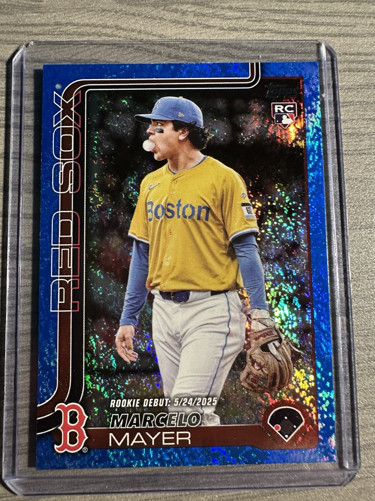 2025 Topps Update Series Marcelo Mayer Blue Rainbow Foil Parallel /150 US276