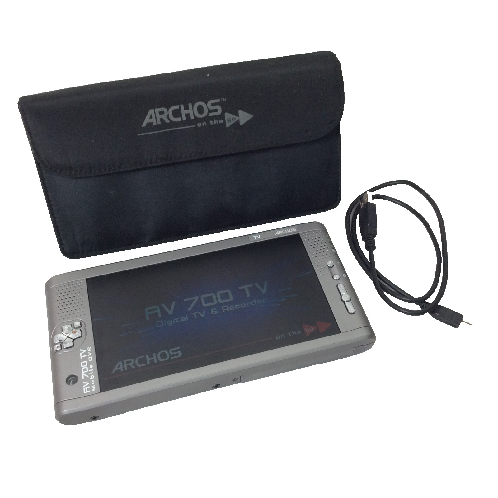 ARCHOS AV700 PORTABLE TV DVR MEDIA PLAYER WORKING Needs Charger