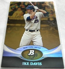 2011 Bowman Platinum Baseball Ike Davis New York Mets Gold Parallel #84