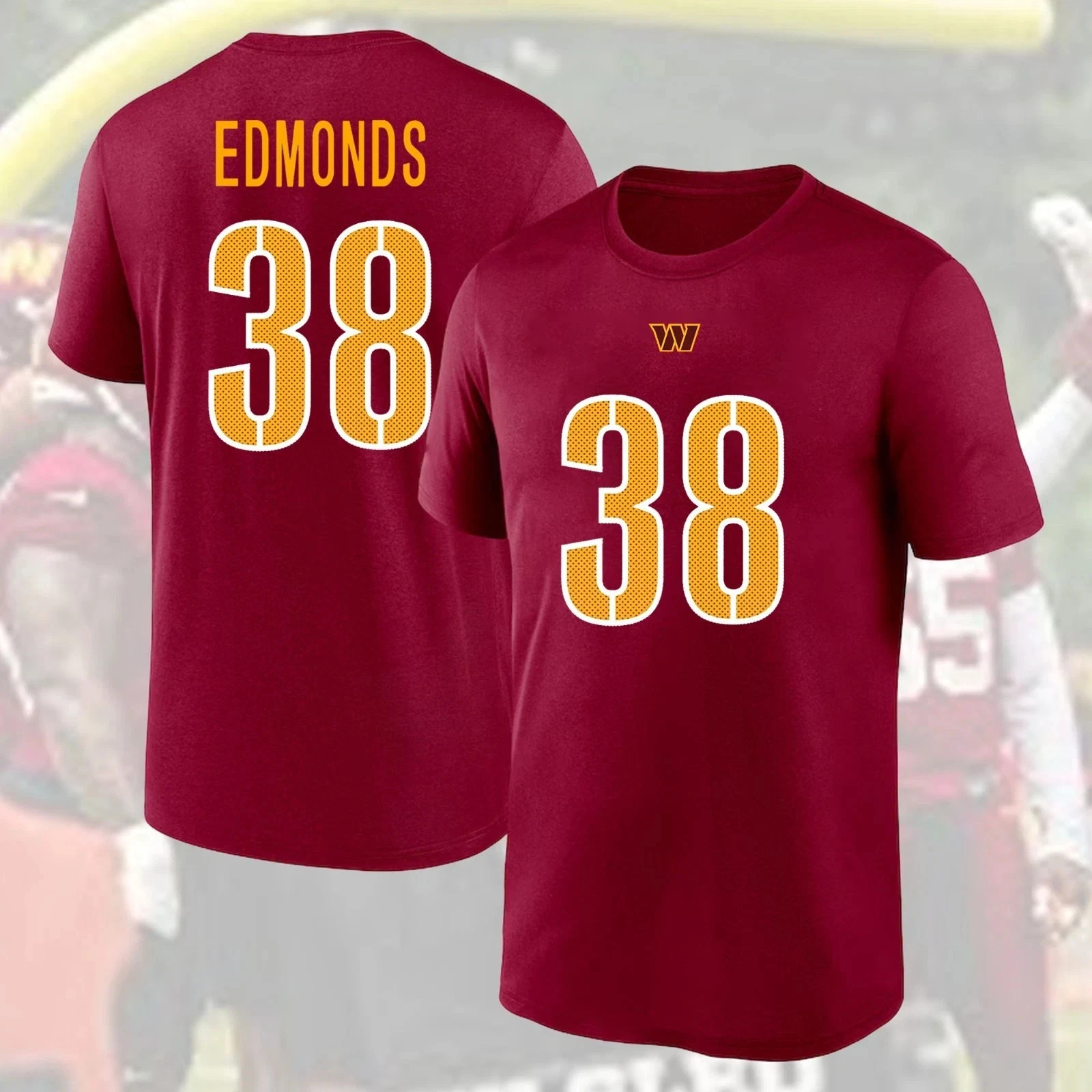 Chase Ed.monds #38 Washington Com.man.ders 2025 Name & Number For Fans