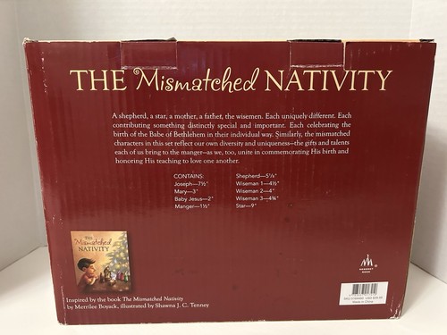 RARE THE MISMATCHED NATIVITY 9 Piece Set in Box Deseret Book Merrilee Boyack B35 - Picture 23 of 24