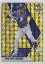 2021 Panini Mosaic Reactive Yellow Mosaic Prizm Trevor Story #195 0c2