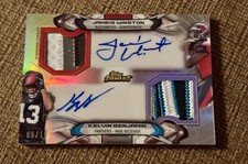 2015 Topps Finest JAMEIS WINSTON KELVIN BENJAMIN Auto Jersey Patch RC /10 FSU