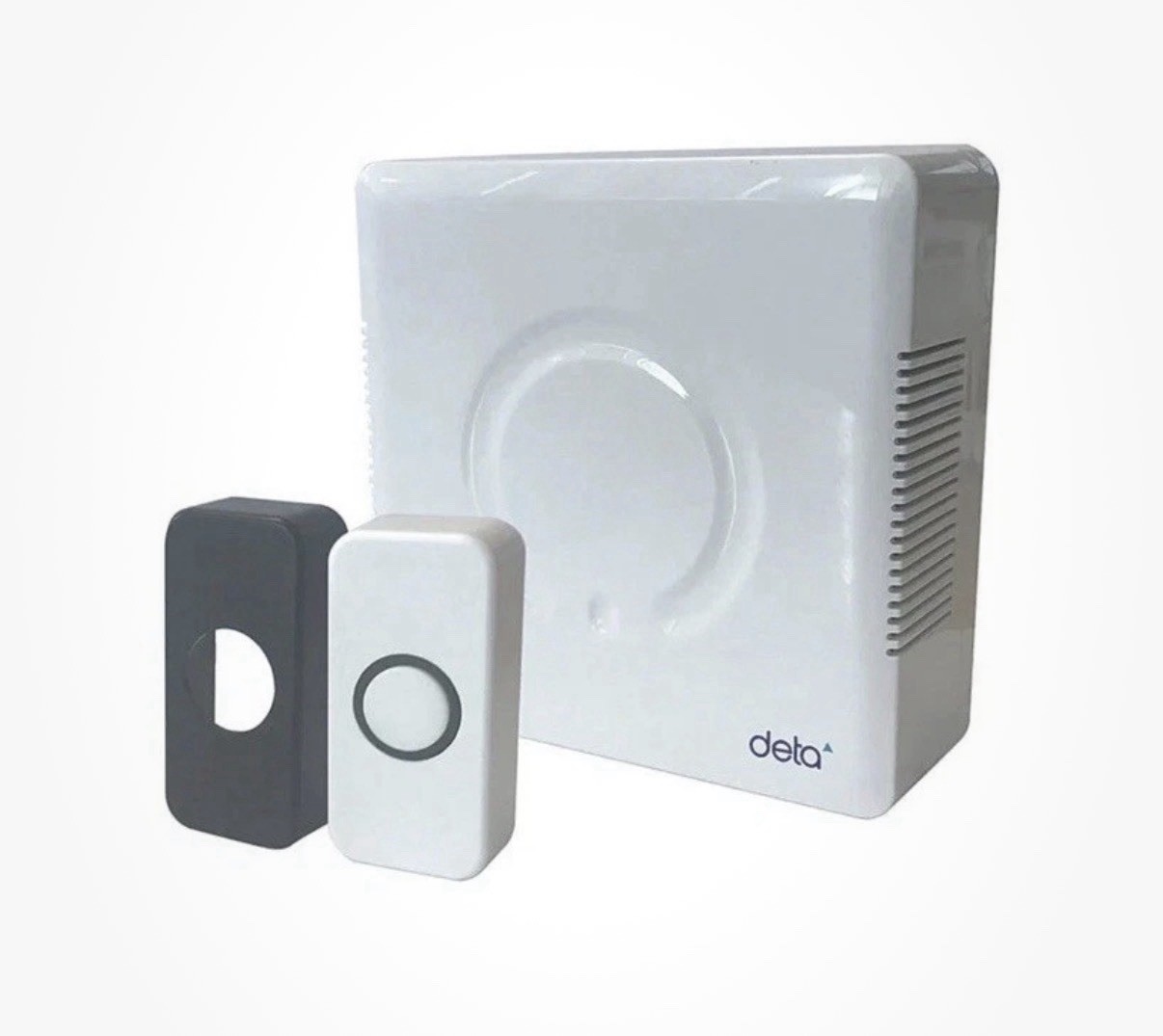 Deta C3504 Mains Voltage Door Chime Bell w/ Built in Transformer White Push