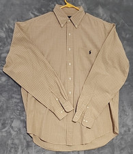 Ralph Lauren Polo Mens 17 1/2 36-37 Plaid Yarmouth Long-Sleeve Button Down Shirt