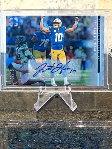 Panini 2025 Photogenic Football Justin Herbert Chargers #110 Auto Serial #02/15