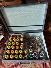 Vintage Barrel Nesting Hair Curlers Plastic Varied Size Salon Grade org case
