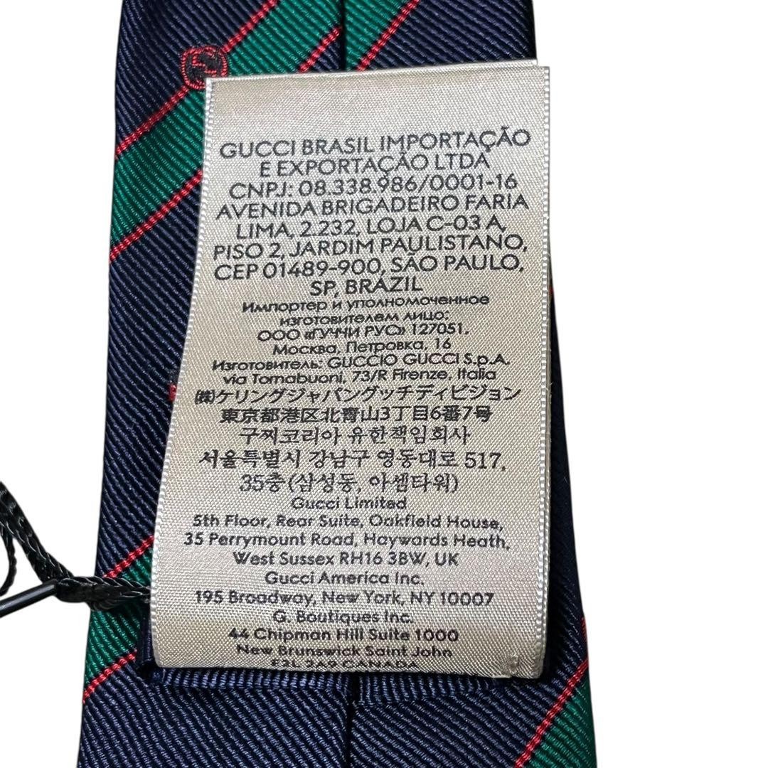 Gucci GG Pattern Navy Blue Interlocking Bee Tie U… - image 4