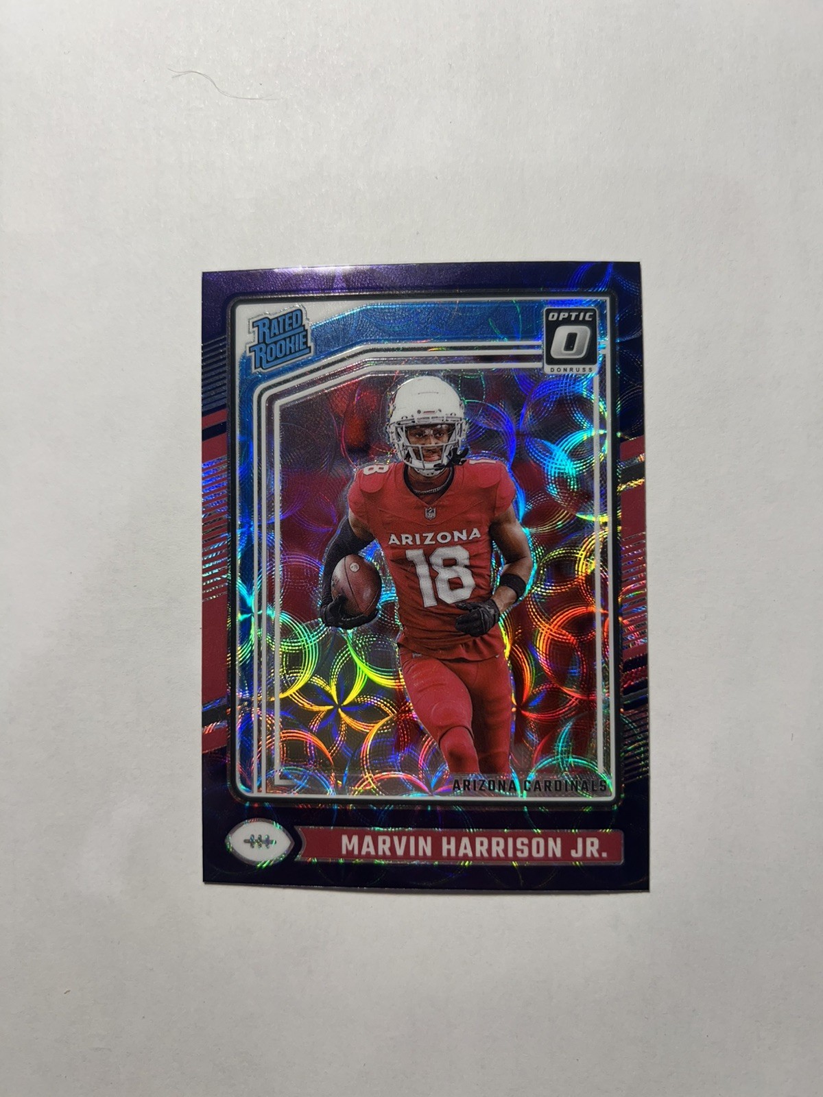 Marvin Harrison Jr 2024 Donruss Optic Purple Scope Rated Rookie RC 276 Cardinals