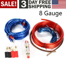 Car Audio Cable Kit 1500W Amp Amplifier Install RCA Subwoofer Sub Wiring 8 Gauge