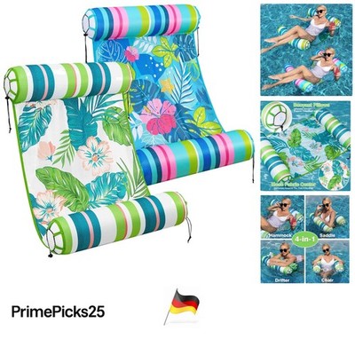 Aufblasbare Wasserhängematte Doppelset Schwimmbad Pool Float 112x65cm
