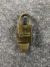 Brass Padlock w/ Keys American Lock Co. U.S. SET USA Military Excellent