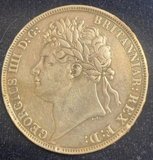 UK 1821 George IV Crown  Km#680 Ag .925 28.28g 38mm XF