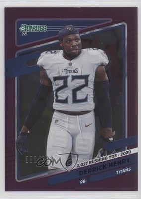 2021 Panini Donruss Photo Variation Season Stat Line /500 Derrick Henry #14 2qw