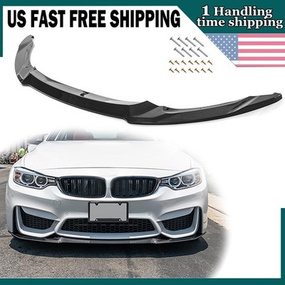 For 15-20 BMW F80 M3 F82 F83 M4 Carbon Fiber Front Bumper Lip Spoiler Splitter