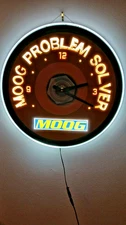 Moog Parts Automotive Products Mechanic Sign Light Up Neon Wall Clock
