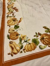 Thanksgiving Tablecloth 60x84 Pumpkin Turkey Table Cover for Harvest Autumn