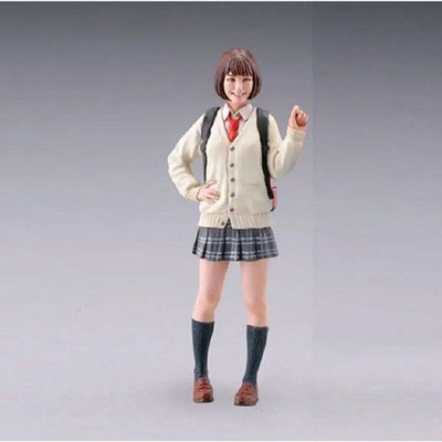 1/12 Resin Model Kit Modern Asian Girl Schoolgirl Unpainted