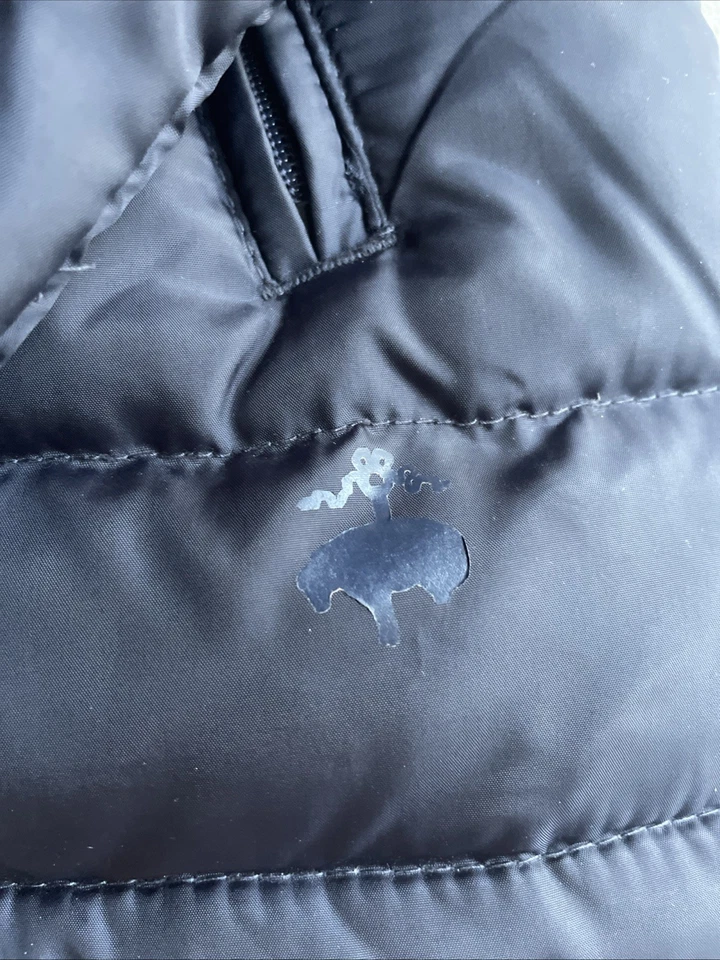 BROOKS BROTHERS Red Fleece Black Down Power Fill Insulated Zip Puffer Jacket L - Image 2 of 4