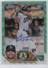 2023 Topps Chrome Rookie Aqua Wave Refractor 70/199 Cody Thomas #RA-CT Auto 0yw4