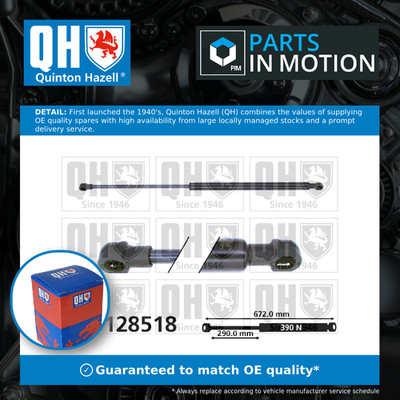 Boot Gas Strut fits CITROEN XSARA PICASSO N68 2.0D 99 to 11 Spring Lift Tailgate