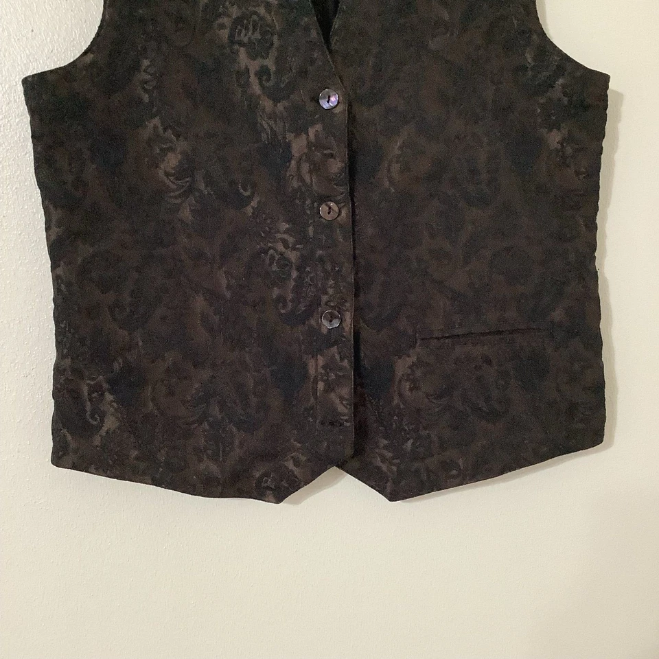 Chaleco Marrón Cachemira Cachichemira Oscuro Cottagecore Hada Grunge Oscuro Academia S Foto 3 de 4