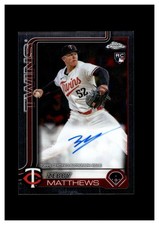 2025 Topps Chrome Rookie Autographs #RA-ZM Zebby Matthews RC Minnesota Twins