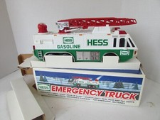 HESS TRUCK 1996 EMERGENCY TRUCK BOXED WORKS LIGHTS HORN SIREN BACK UP S2